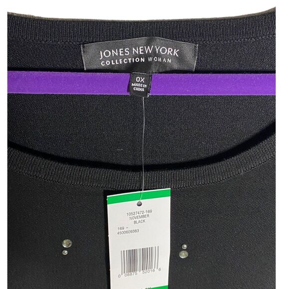 NWT 0X Black Sweater, Jones New York Woman - Picture 3 of 5